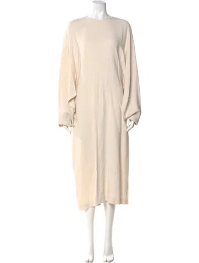 Pre-owned Stella Mccartney Bateau Neckline Long Dress In Neutral