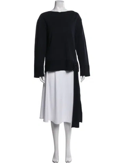 Pre-owned Stella Mccartney Bateau Neckline Long Sleeve Sweatshirt In Black