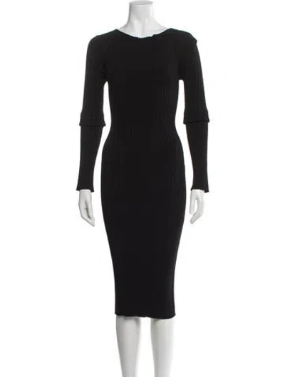 Pre-owned Stella Mccartney Bateau Neckline Midi Length Dress In Blue