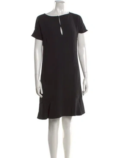 Pre-owned Stella Mccartney Bateau Neckline Mini Dress In Black