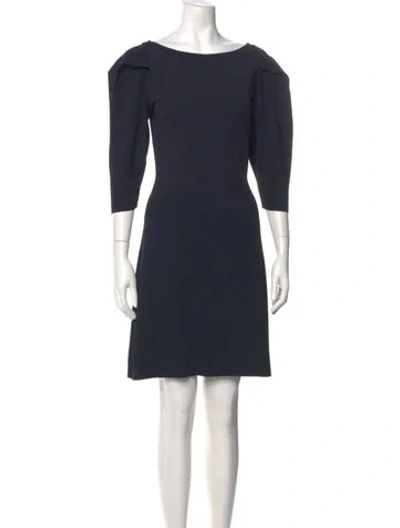 Pre-owned Stella Mccartney Bateau Neckline Mini Dress In Blue