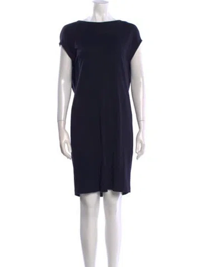 Pre-owned Stella Mccartney Bateau Neckline Mini Dress In Blue