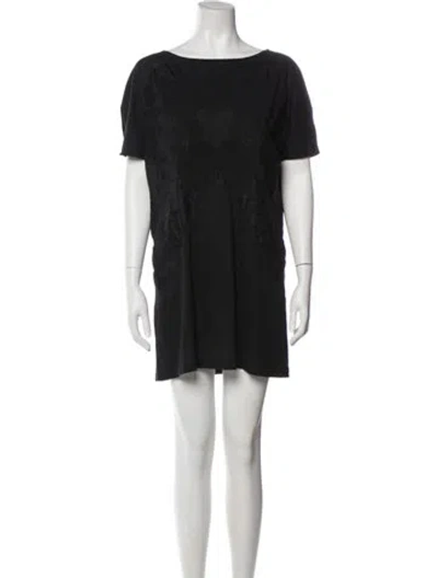 Pre-owned Stella Mccartney Bateau Neckline Mini Dress In Gray