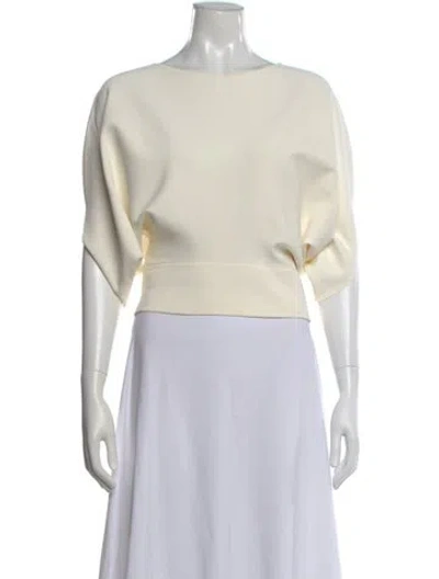 Pre-owned Stella Mccartney Bateau Neckline Short Sleeve Top In Neutral