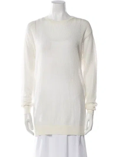 Pre-owned Stella Mccartney Bateau Neckline Sweater In White
