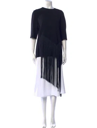 Pre-owned Stella Mccartney Bateau Neckline Three-quarter Sleeve Tunic In Black