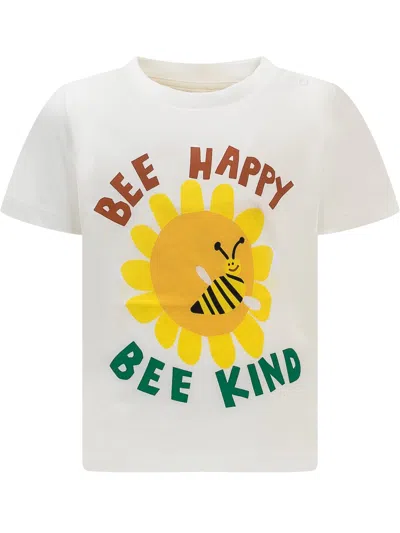 Stella Mccartney Kids' Be Happy T-shirts In Ivory
