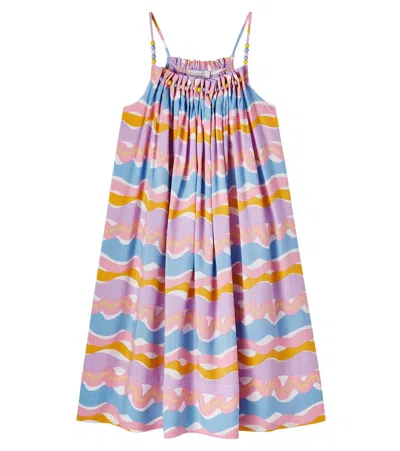 Stella Mccartney Kids' Beaded Printed Dress In Multi