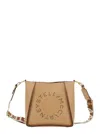 Stella Mccartney Beige Crossbody Bag With Maxi Logo Lettering On The Front And Shoulder Strap With Logo Lettering In  In Multicolor