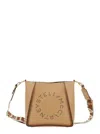 Stella Mccartney Beige Crossbody Bag With Maxi Logo Lettering On The Front And Shoulder Strap With Logo Lettering In 