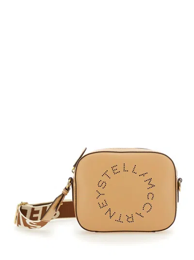 Stella Mccartney Beige Crossbody Bag With Perforated Logo