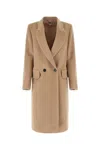 Stella Mccartney Sophisticated Wool Coat With Notch Lapels In Beige