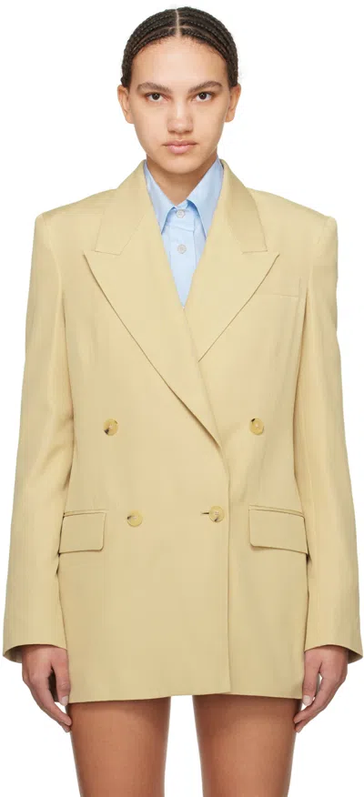 Stella Mccartney Beige Double-breasted Blazer In 2600 Sand