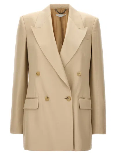 STELLA MCCARTNEY BEIGE DOUBLE-BREASTED BLAZER