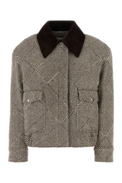 Stella Mccartney Beige Embroidered Oversize Bomber Jacket In Multi