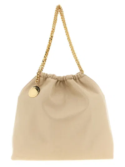 Stella Mccartney Beige Falabella Drawstring Shoulder Bag In Nude