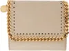 Stella Mccartney Beige Falabella Small Flap Wallet In 9300 Butter Cream