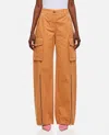 Stella Mccartney Beige Front Zip Cargo Pant In Beige