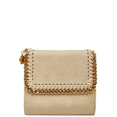 Pre-owned Stella Mccartney Beige Gold Polyester Wallet (bi-fold) ()