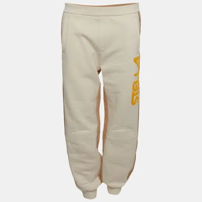Pre-owned Stella Mccartney Beige Jersey Track Pant M In Sand