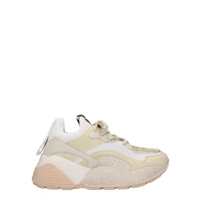 STELLA MCCARTNEY BEIGE LEATHER CHUNKY SNEAKERS