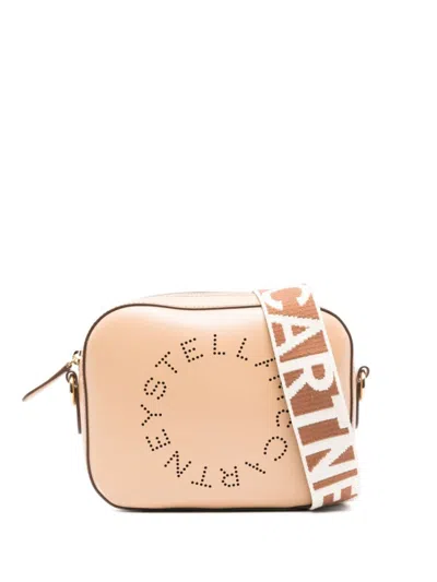 Stella Mccartney Beige Logo Mini Crossbody Bag