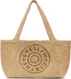 Stella Mccartney Beige Logo Raffia Medium Tote