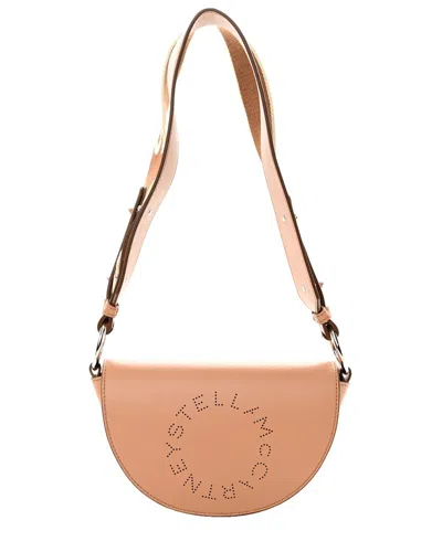 Stella Mccartney Beige Nappa Faux Leather Perforated Logo Mini Marlee  (authentic Pre-loved)