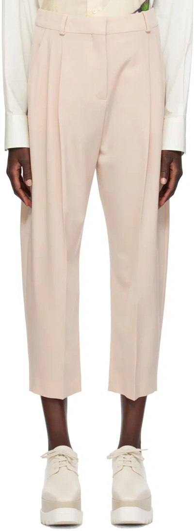Stella Mccartney Beige Pleated Trousers In 9561 Oat