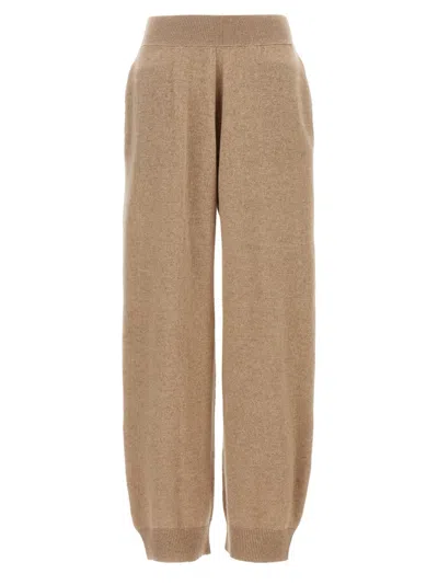 STELLA MCCARTNEY BEIGE REGENERATED-CASHMERE TRACK PANTS