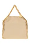 Stella Mccartney Beige Shaggy Deer Tiny Falabella Handbag In Yellow