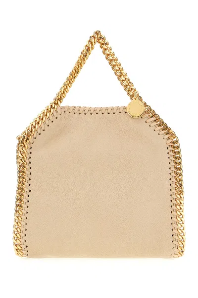 Stella Mccartney Beige Shaggy Deer Tiny Falabella Handbag In Yellow