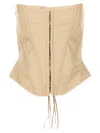 Stella Mccartney Structured Strapless Corset Top In Beige