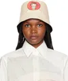 Stella Mccartney Beige Sinister Child Print Bucket Hat In 9561 Oat