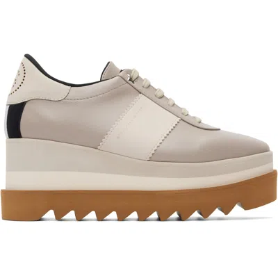 Stella Mccartney Beige Sneakelyse Grainy Eco Alter Mat Sneakers In Brown