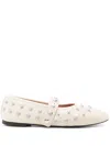 Stella Mccartney Ryder Semi Shine Alt Mat Flats Vanilla