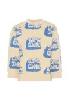 Stella Mccartney Beige Sweatshirt For Boy With Writing In Neutral