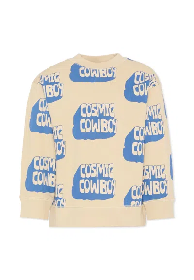 Stella Mccartney Kids' Beige Sweatshirt For Boy With Writing In Neutral