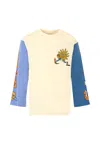 Stella Mccartney Beige T-shirt For Boy With Sun In Neutral