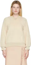 Stella Mccartney Beige V-neck Sweater In 9500 Natural