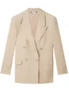 Stella Mccartney Double-breasted Blazer In White