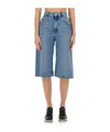 Stella Mccartney Belt-loop Denim Shorts In Blue