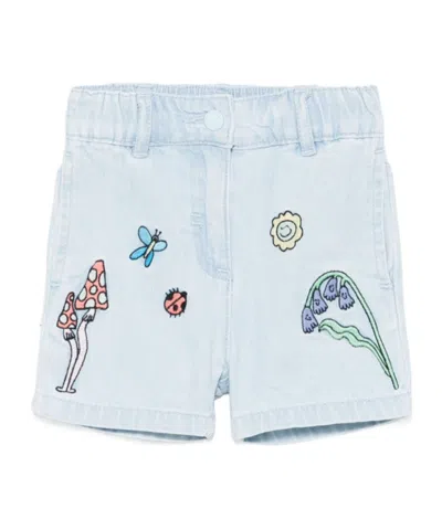 Stella Mccartney Belt-loop Denim Shorts In White