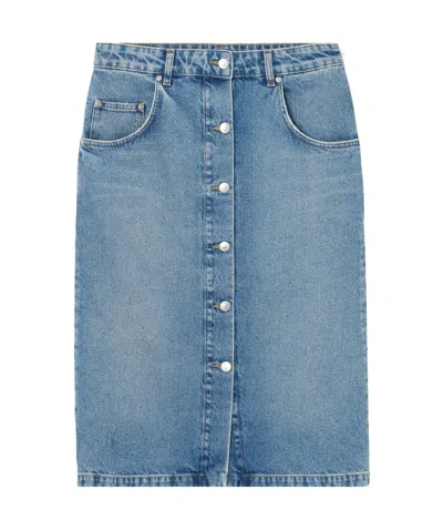 Stella Mccartney Belt-loop Denim Skirt In Medium Vintage Blue