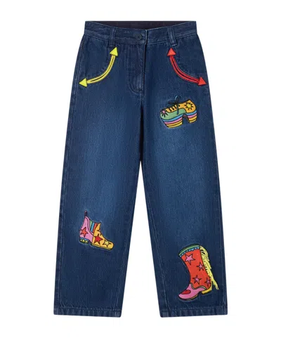 Stella Mccartney Babies' Belt Loop Jeans In Blue