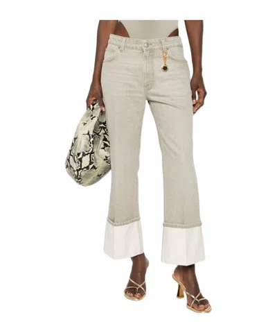 Stella Mccartney Belt Loop Jeans In Gold