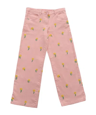 Stella Mccartney Pink Jeans With Flowers