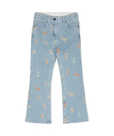 Stella Mccartney Belt Ring Trousers In Blue