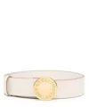 Stella Mccartney Logo Plaque Buckle Belt In Neutral