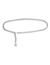 Stella Mccartney Falabella Logo Engraved Chain Belt In Silver